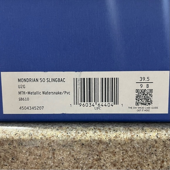 Stuart Weitzman Slingback Size 9 NEW Gold Metallic Kitten Heel Designer FLAW - Picture 13 of 14